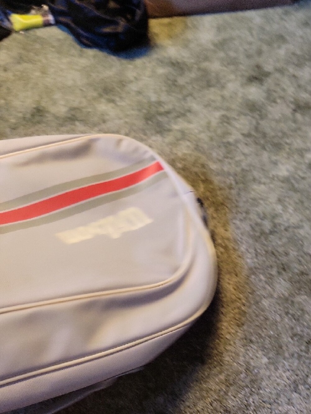 Wilson Light Gray Duffel Bag with Red Stripe - Picture 12 of 12
